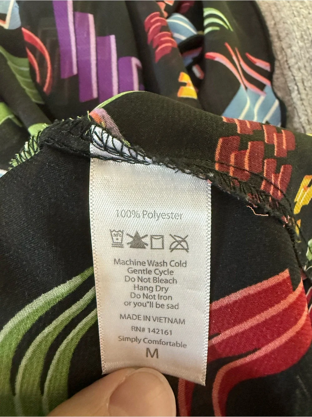Sheer Black Geometric Patterned Wrap - Multi Color
